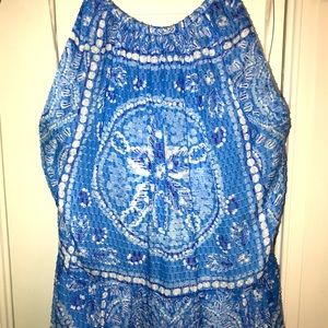 Vineyard Vines Sanddollar Scarf Maxi Dress Sz 4